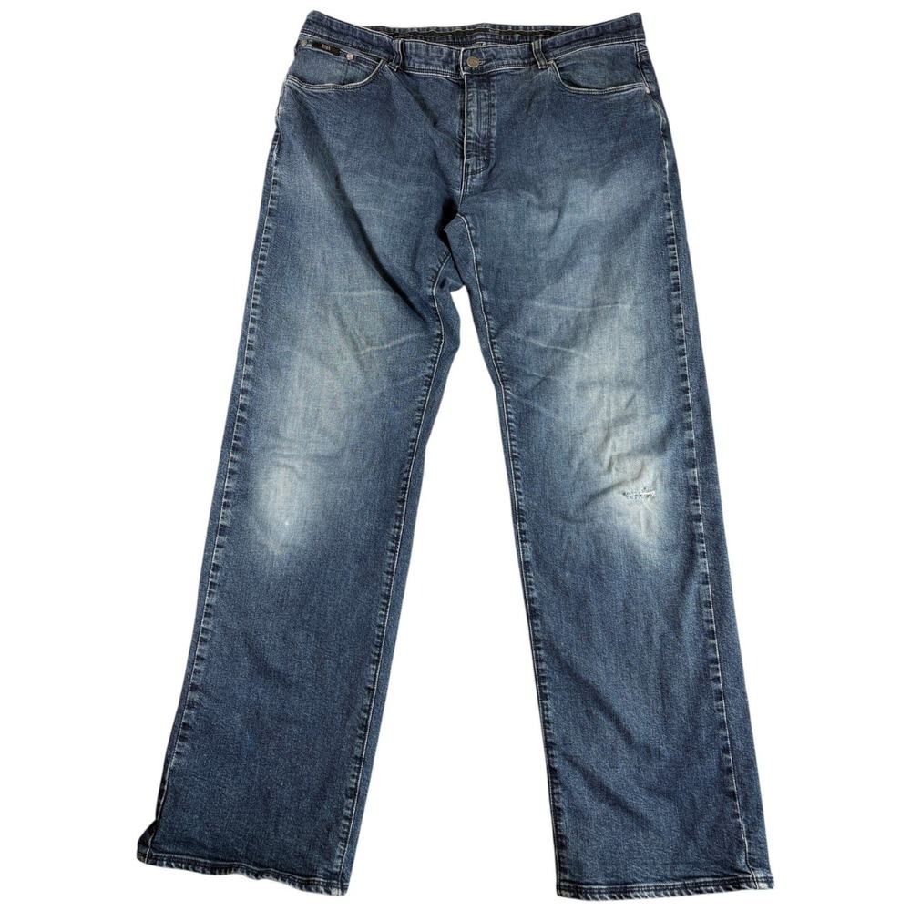 Hugo Boss Oklahoma Jeans Mens 40x34 Blue Baggy Relaxed Faded Worn Distressed Y2K